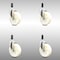 Service Caster 5 Inch 316SS Nylon Wheel Swivel 3/4 Inch Expanding Stem Caster Set SCC SCC-SS316EX20S514-NYS-34-4 - alternate 2